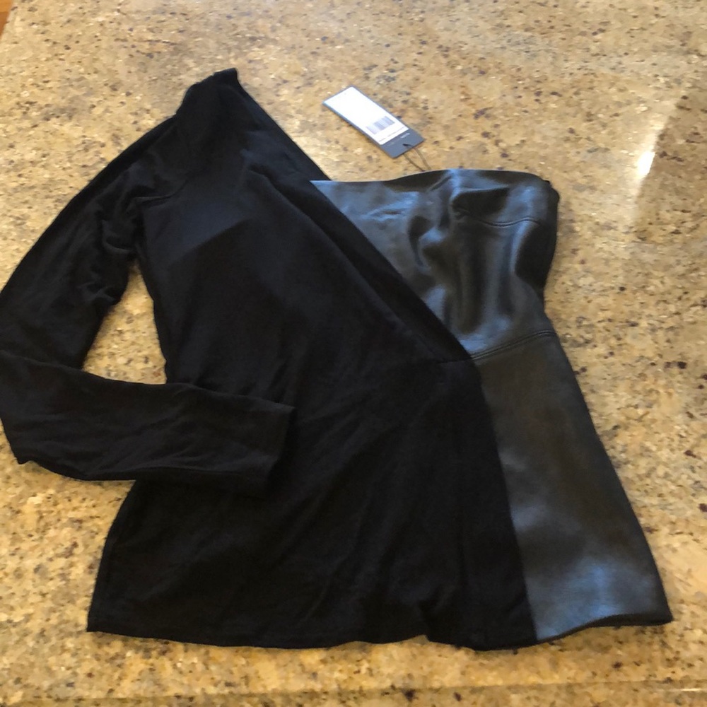 Black one shoulder top